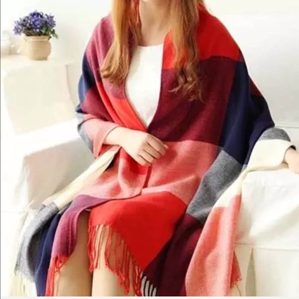 Plaid scarf in two colors! - Picture 7 of 7